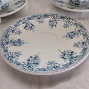 6 cups and saucers Rivanel in vintage 70's opaline