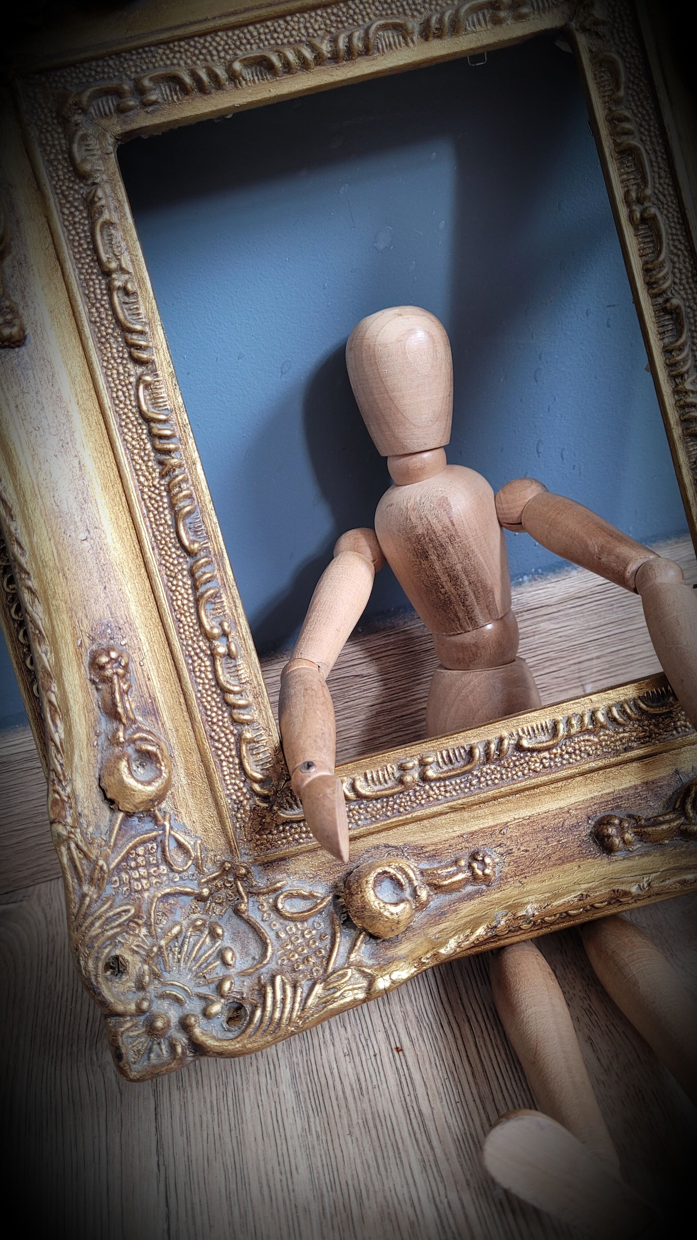 Golden baroque frame