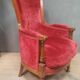 Directoire period bergère in red velvet.