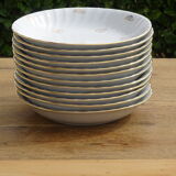 White and gold plate service, Vitriam porcelain