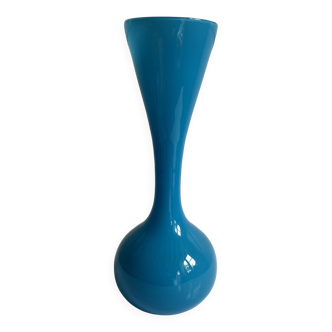 Vase opaline bleu