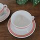 Set of 2 cups with saucers Luneville