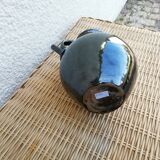 Black ceramic jug metallic Biot pottery