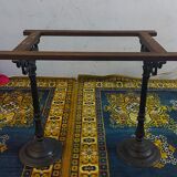 Early 20th century bistro table with cast iron base and Terrazzo top