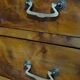 19th century chest of drawers in mahogany veneer, three drawers, 81x80x43 cm