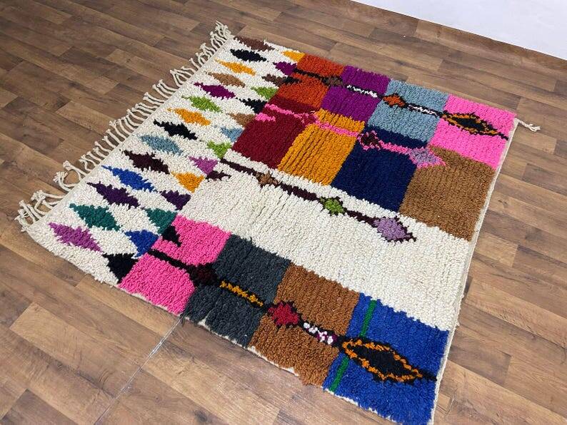 Berber Mrirt rug, handmade in Morocco, 100% wool 3X2m