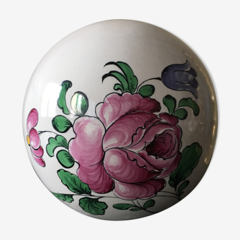 Flowered antique ceramic ball