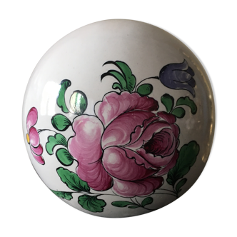 Flowered antique ceramic ball