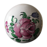 Boule en céramique ancienne fleurie