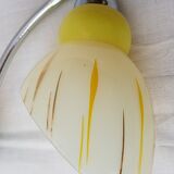 Wall lamp stainless steel and coloured opaline