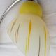 Applique inox et opaline colorée