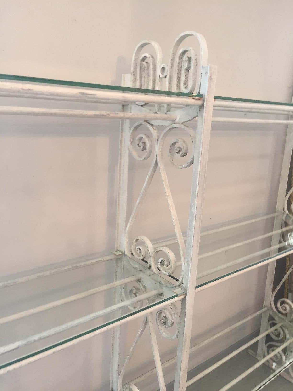 20th Century Wrought Iron Florist Shelf France 1920