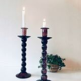 Glass candlesticks