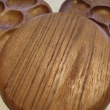 Set of 3 teak plates