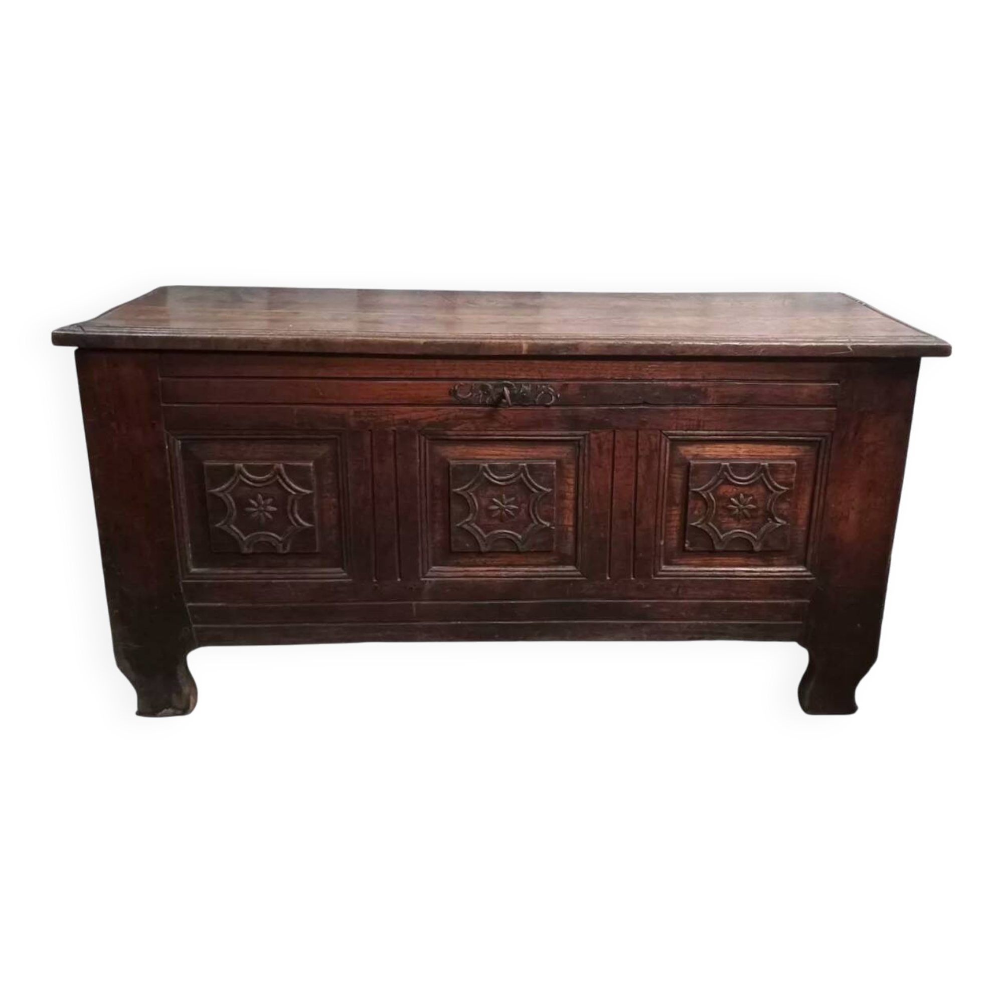 Louis XIV oak chest from the 19th century.