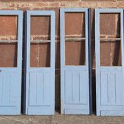 Portes doubles, deux battants, bois massif (Lot de 4)