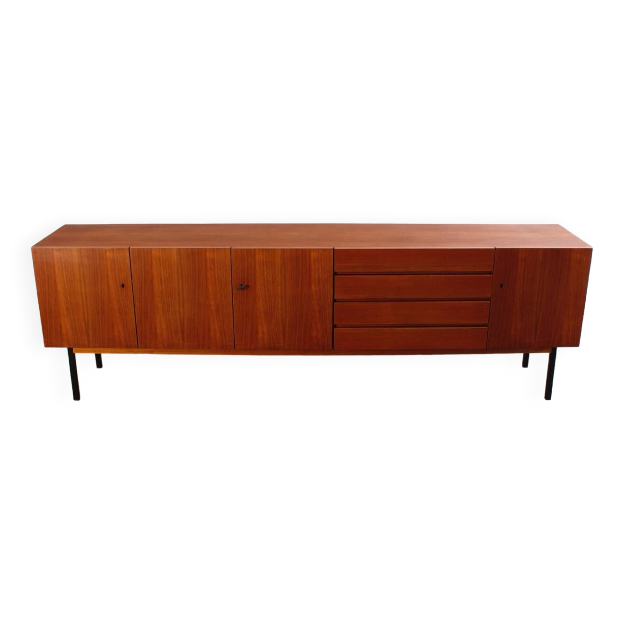 Buffet xxl vintage en teck danois mid century design 60s 70s