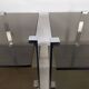 Vintage chrome smoked glass side tables
