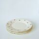 Lot of 5 Digoin Sarreguemines flat plates model small multicolored flowers 1960