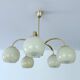 Mid Century Glass Pendant Light, 1950s