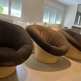 Set of 3 "Mushroom" Armchairs Space Age 1970