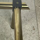 Vintage Italian coffee table 80'S in brass and iron