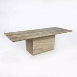 Vintage Travertine Coffee Table, Italy, 1970s