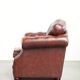 Brown cow leather Chesterfield armchair in a unique design