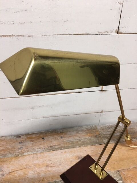 Brass and bakelite swing lamp 1980
