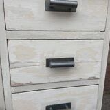 Meuble type Farinier alsacien Brotschrank Rustique vers 1910 sapin Peint buffet Meuble métier Art Po