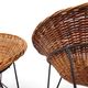 Pod Chairs – Pair of Rattan/Wicker Lounge Chairs on Metal Frame, 1970