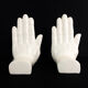 Pair of vintage handends in white ceramic to be used to comfort. Year 80