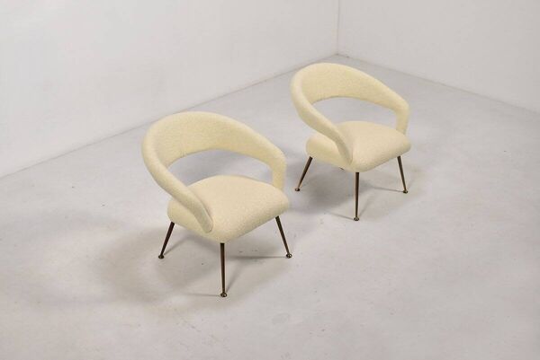 Ensemble de fauteuils DU 55 italiens par Gastone Rinaldi pour Rima, années 1950.