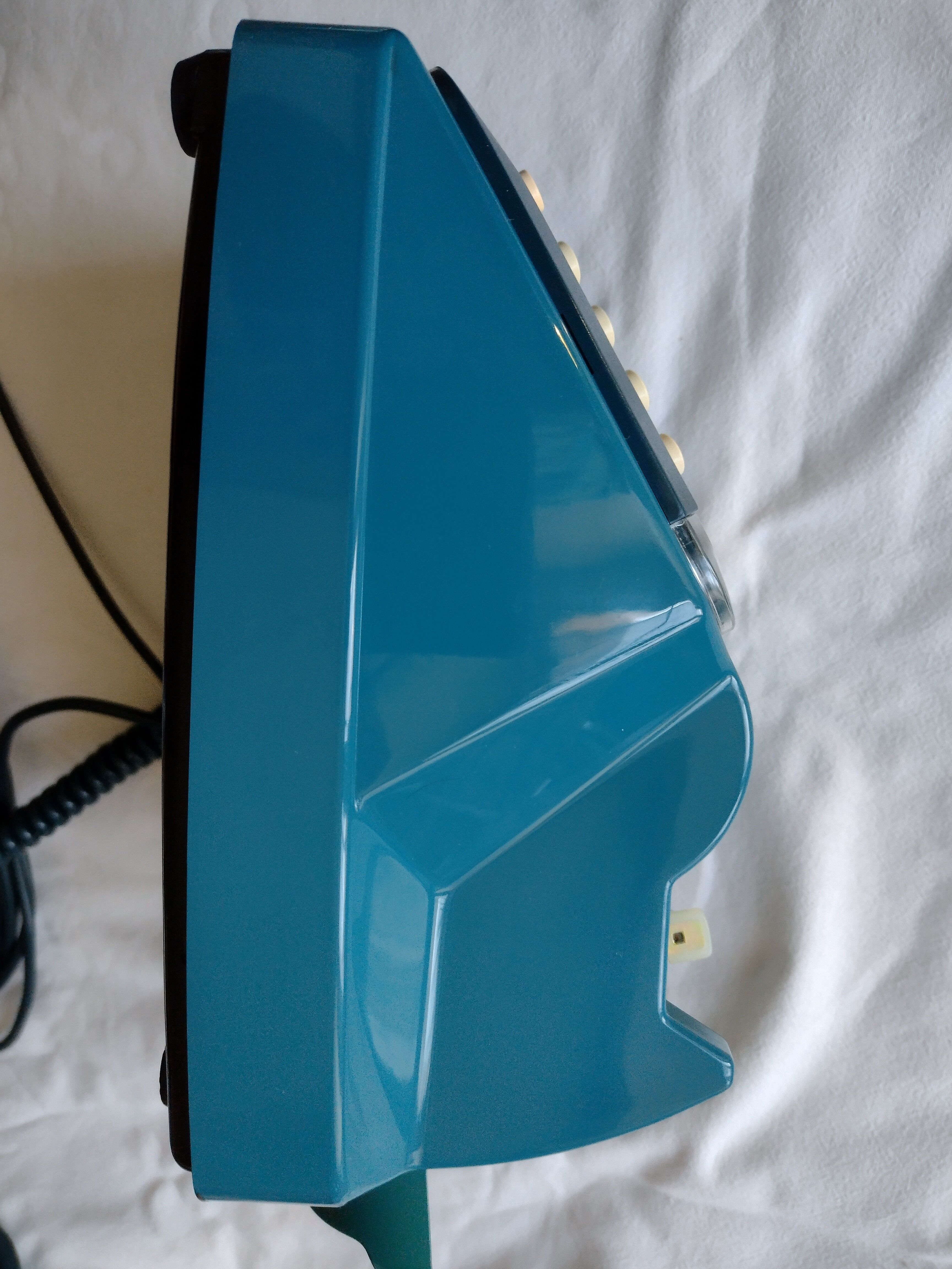 Old Blue Phone Vintage S63 Socotel with Ptt Keyboard