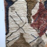 Moroccan Berber rug Boujaad ochre, blue, red and orange 2.56x1.58m