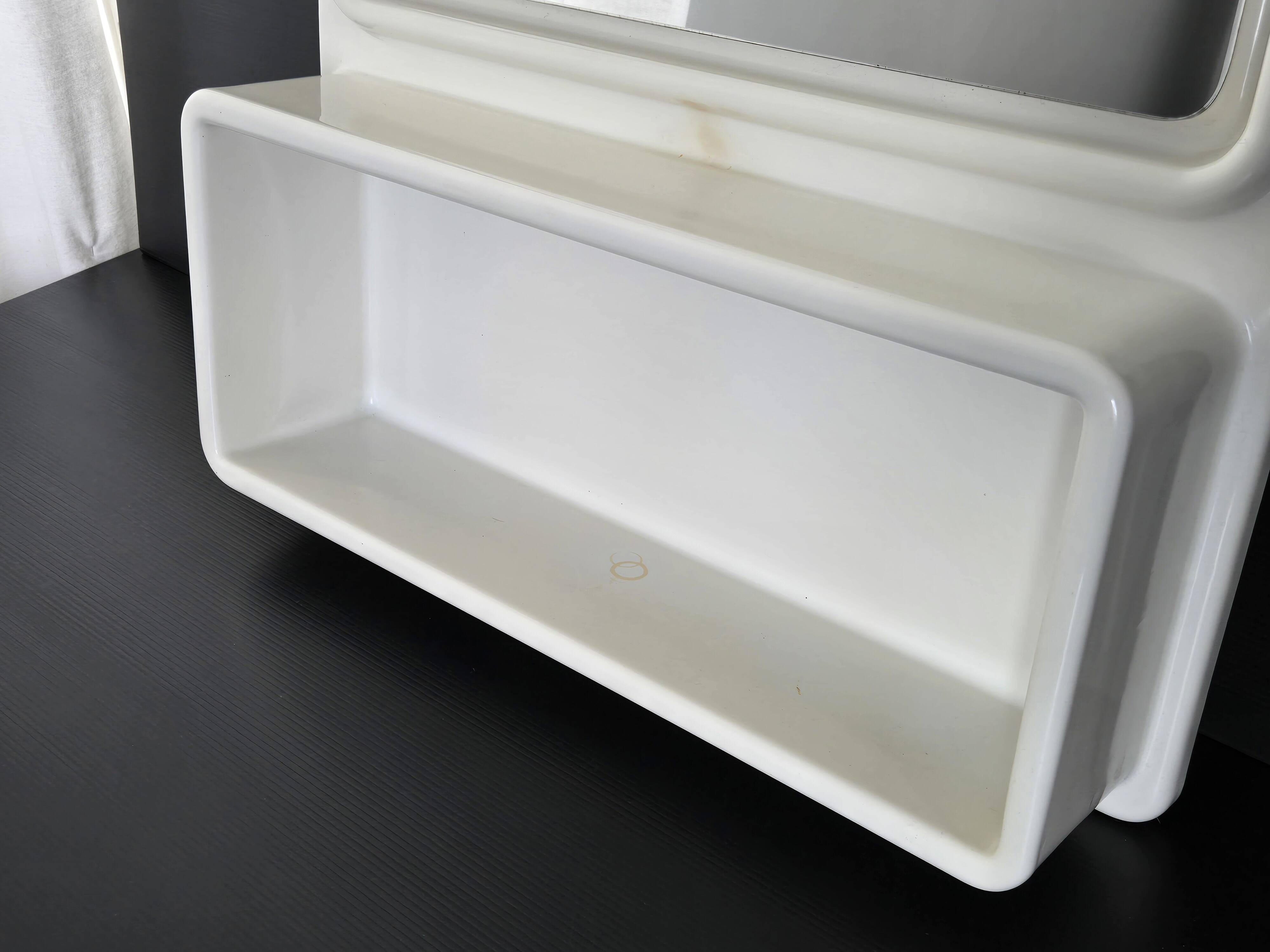 Vintage 1960s mirror shelf