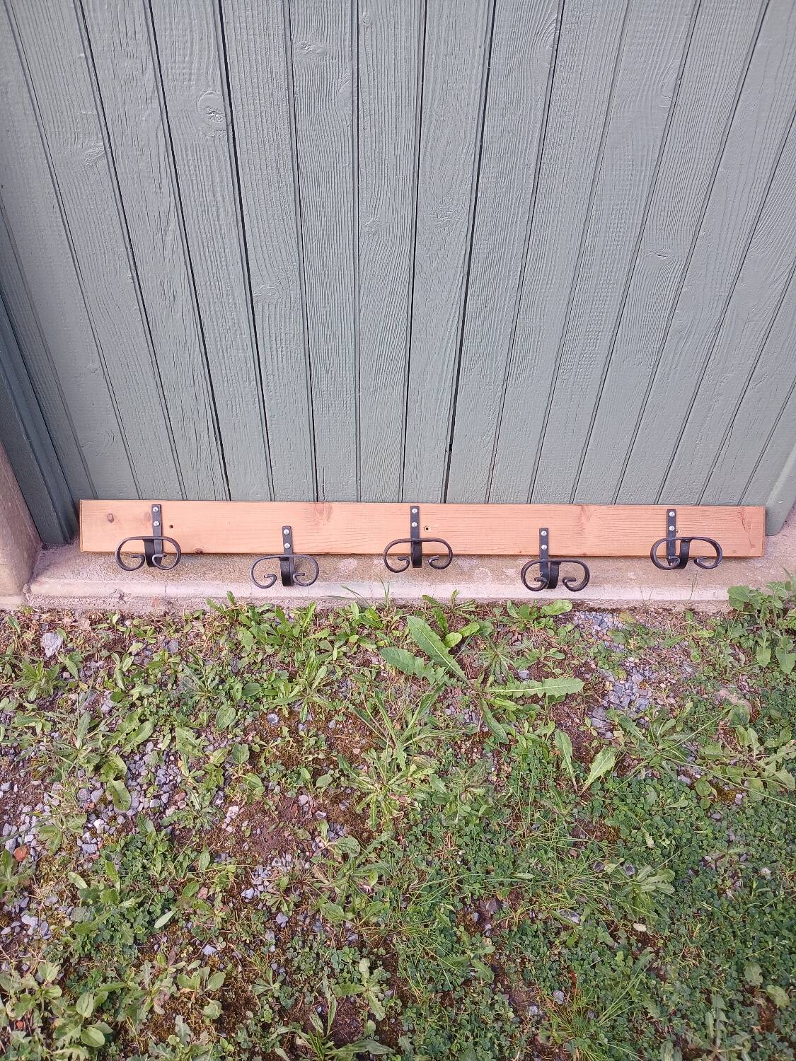 Antique wall coat rack