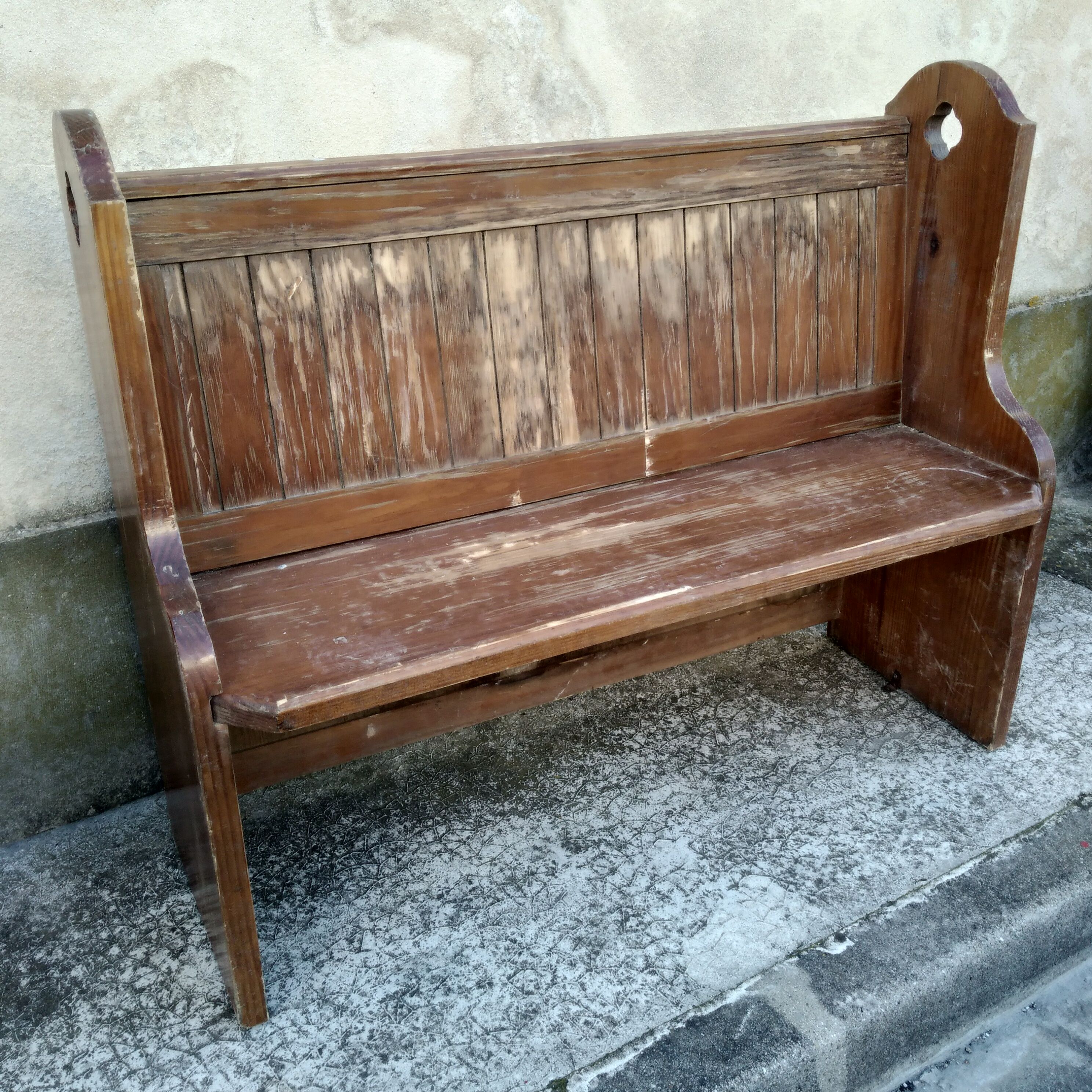 Vintage church bench