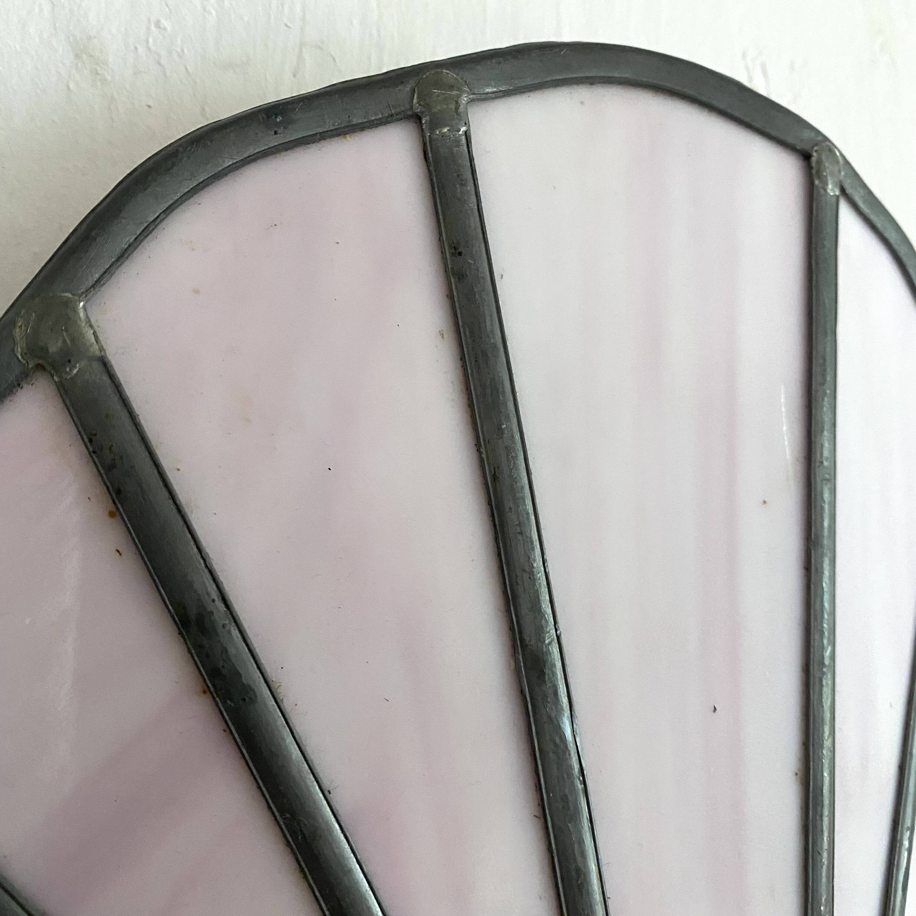 Stained glass shell wall light