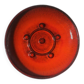 Bol en grès émaillé orange Holbæk, années 1960, Danemark