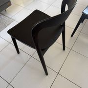 Set of 6 black wood designer chairs — premium style