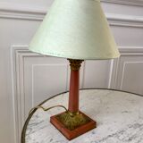 Pink lamp in marble and bronze years 30-40