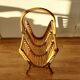 Handmade rattan magazine holder 1960