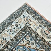 Tapis persan classique bleu et saumon, 318x410 cm