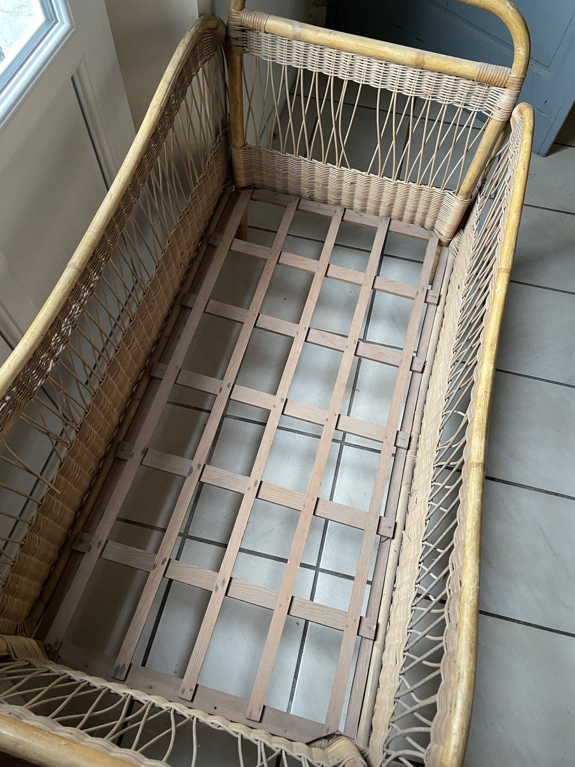 Rattan children's bed