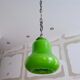 Mid-century portuguese green opaline glass hanging lamp 1960s