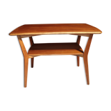 Coffee table rectangular double wooden tray