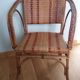 Fauteuil bistrot en bambou et osier