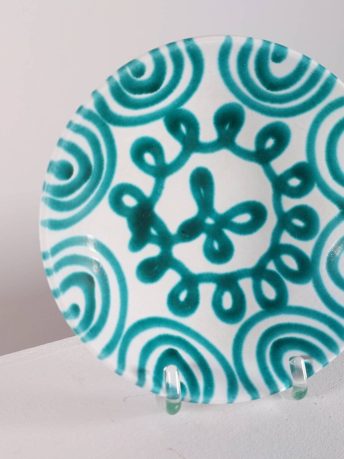 Pair of handpainted vintage plates by Gmunder Keramik Austria
