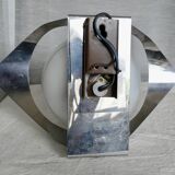 1970s aluminum eye-shaped design wall light